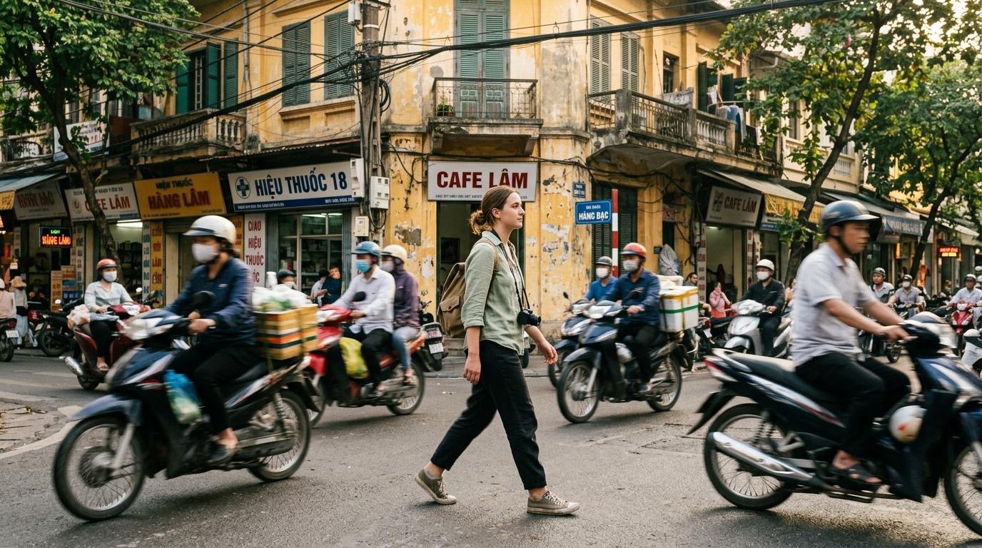 Walking through streets